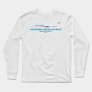 McDonnell Douglas MD-83 - Viking Hellas Airlines Long Sleeve T-Shirt